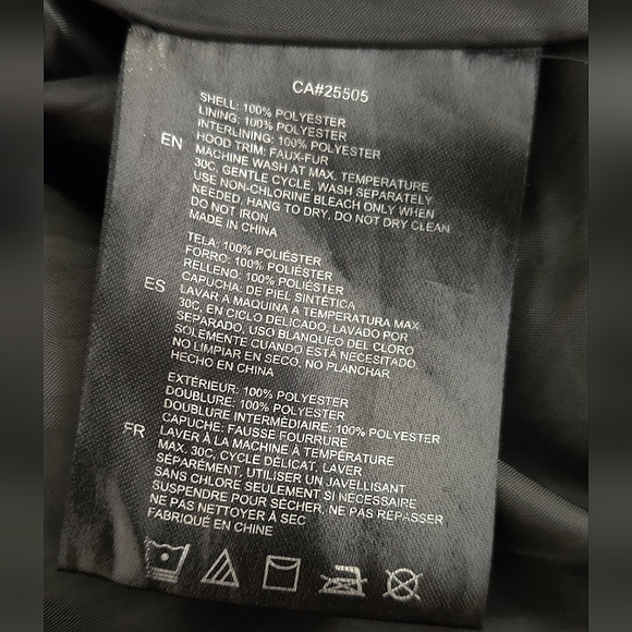 Noize Vegan Black Coat w/Detachable Hood - Picture 11 of 16